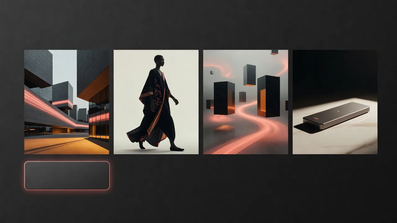Text to video AI interface showing a prompt turning into cinematic generated scenes in VIBE